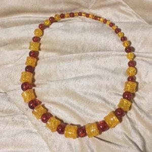Amber station graduated necklace HUGE STAYENENT PIECE